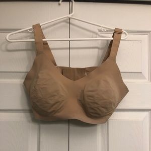 Knix Beige Padded V-Neck Bra - Size 7+ (38 E, 36-38 F)